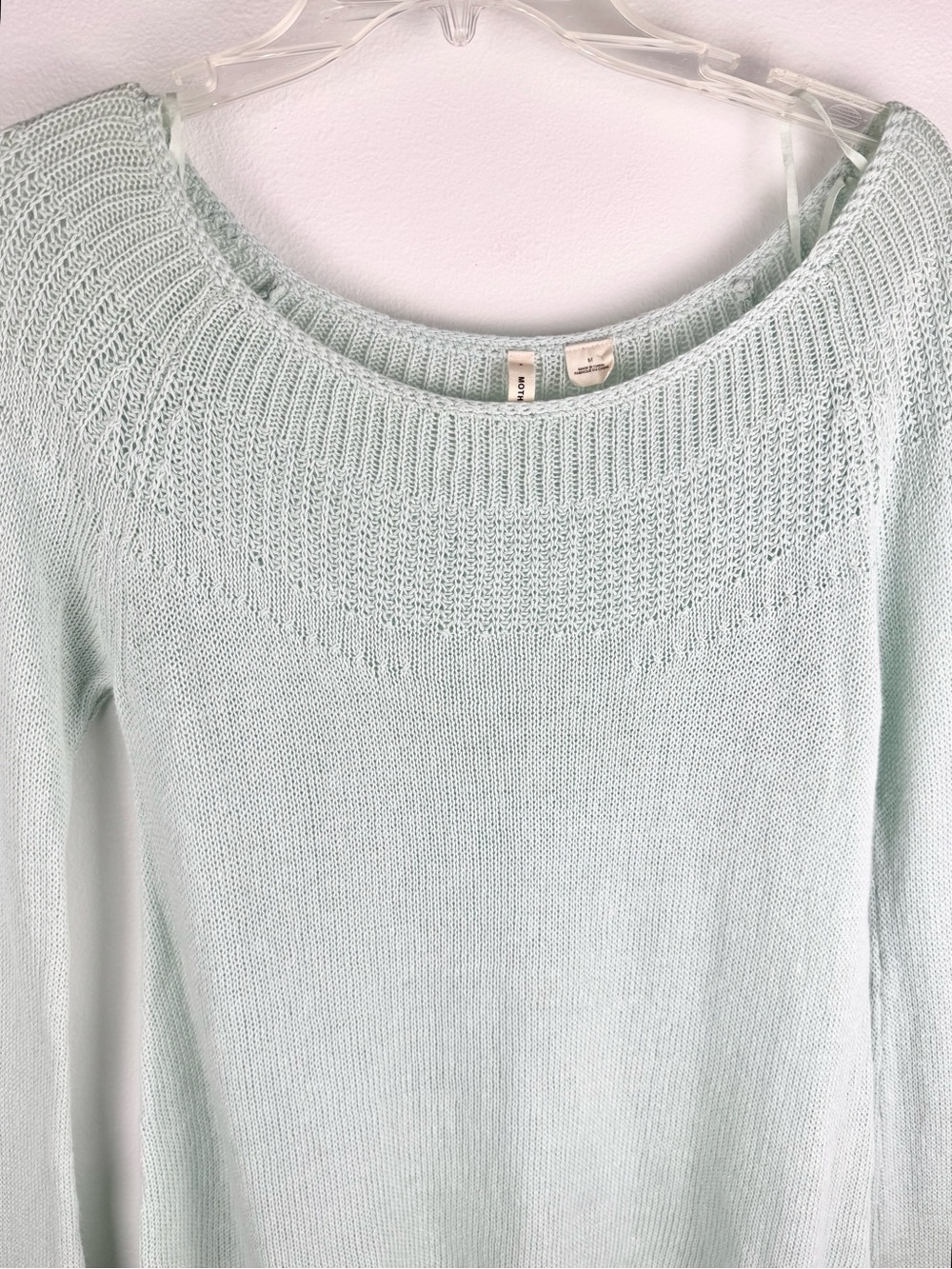 Moth ‘Mila’ Green Linen Blend Sweater Size M - Picture 5 of 15